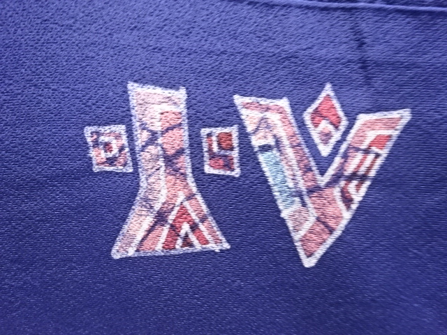  大正ロマン　抽象模様着物